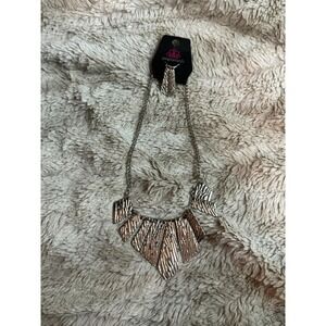 Paparazzi Silver Statement Necklace Set Geometric Tribal‎ Fashion Jewelry